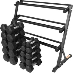 Premium Rubber Coated Hex Dumbbell Weight Set - DryoShop