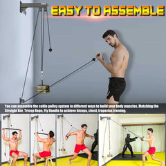 Fitness Cable Pulley System Wall Mounted - DryoShop