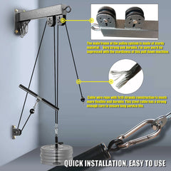 Fitness Cable Pulley System Wall Mounted - DryoShop