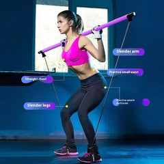 Pilates Multi Functional Fitness Stick And Bands - DryoShop
