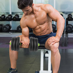 4-in-1 Adjustable Dumbbells, Barbell, Kettlebells, and Push-Up-Stand, 44 Pounds - DryoShop