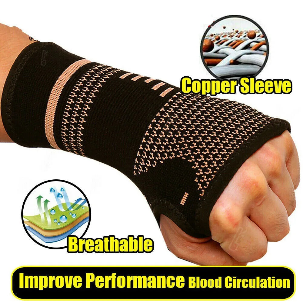 Copper Wrist Compression Glove