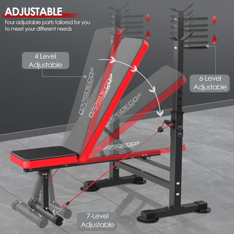 6 in 1 Weight Bench Set - DryoShop