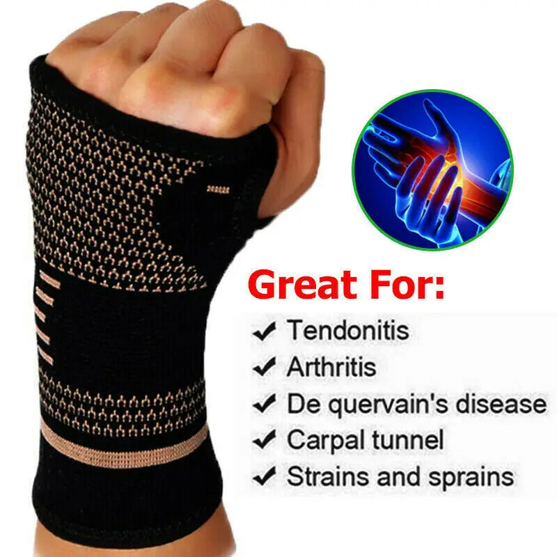 Copper Wrist Compression Glove